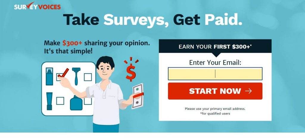 get paid to answer surveys online with survey voices
